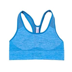 NWOT Victoria's Secret PINK Seamless Teal Racerback Sports Bra - Size XS